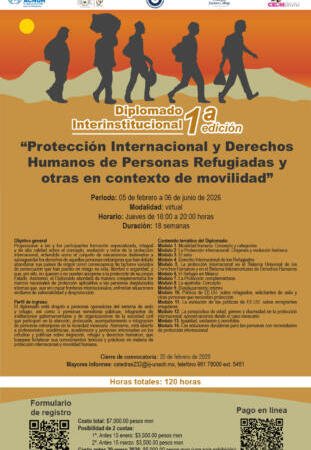 Abre UNACH la convocatoria del Diplomado Interinstitucional en Protección Internacional y Derechos Humanos de Personas Refugiadas
