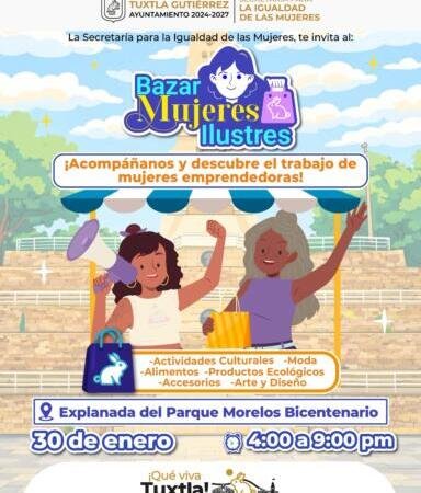 Invitan al Bazar de Emprendedoras en el Parque Bicentenario hoy viernes 30 de enero