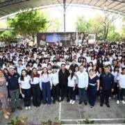 Eduardo Ramírez entrega mobiliario e insumos al Cobach y fortalece infraestructura educativa en el Cebech