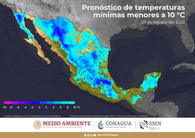 Se pronostica ingreso de frente frío No. 33 a Chiapas