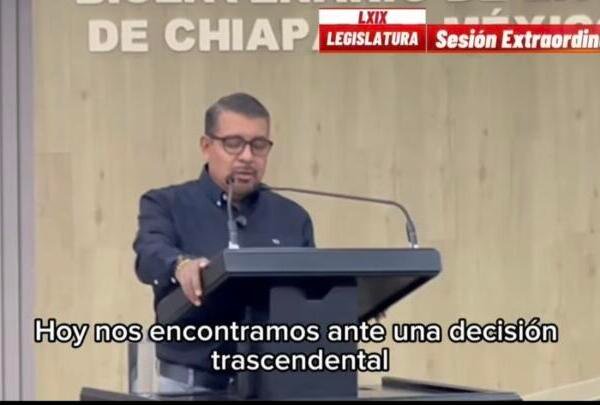 Javier Jiménez respalda reforma para fortalecer a la policía en Chiapas