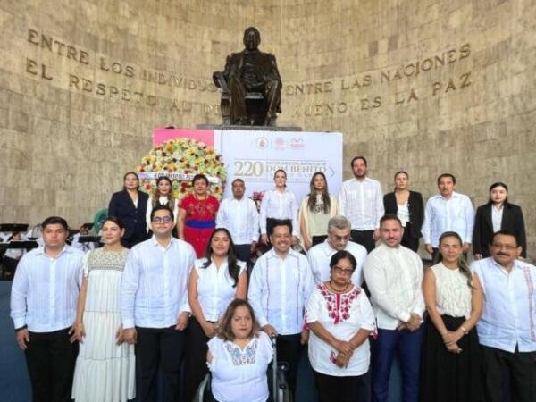 Javier Jiménez conmemora el natalicio de Benito Juárez en el Congreso de Chiapas