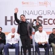 Asiste Eduardo Ramírez a la inauguración del Hotel del Maestro de la Sección 40, en Tuxtla Gutiérrez