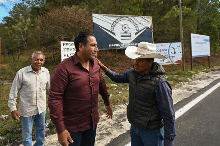 Constata Eduardo Ramírez rehabilitación de tramos carreteros en Chiapas