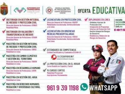 Escuela Nacional de Protección Civil de Chiapas abre convocatoria 2026 para nuevo ingreso