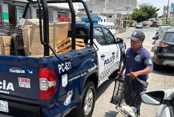 Refuerza SSP de Tuxtla acciones contra apartado indebido de vía pública