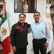 Eduardo Ramírez reafirma coordinación con el comisionado del INM para atender a personas migrantes