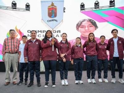 Eduardo Ramírez abandera a la Delegación Chiapas rumbo a la Olimpiada Nacional 2026