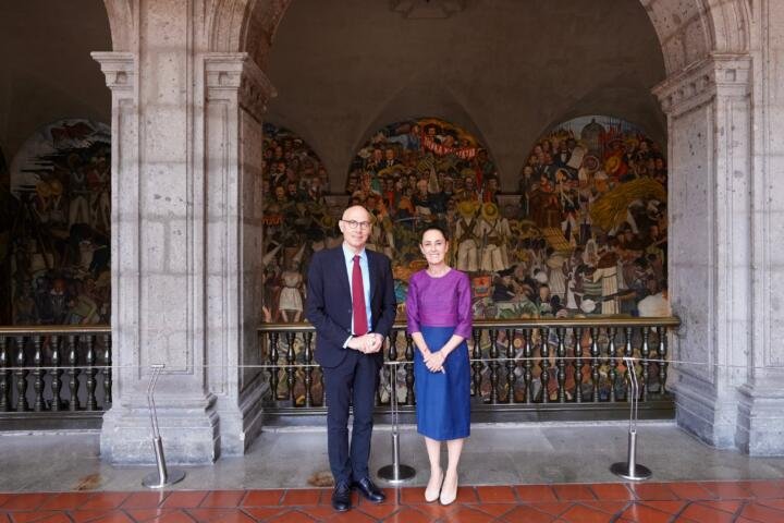 Presidenta Claudia Sheinbaum se reúne con el Alto Comisionado de las Naciones Unidas para los Derechos Humanos, Volker Türk