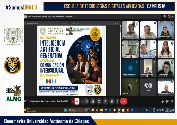 Promueve UNACH la preservación de las lenguas originarias mediante Diplomado en Inteligencia Artificial Generativa
