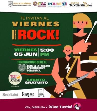 ¡Viernes de Rock en Tuxtla! Música, talento local y ambiente juvenil, ahora en la UNACH