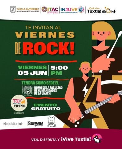 ¡Viernes de Rock en Tuxtla! Música, talento local y ambiente juvenil, ahora en la UNACH