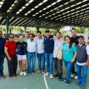 Inicia Angel Torres rehabilitación del techado y canchas de basquetbol en Caña Hueca