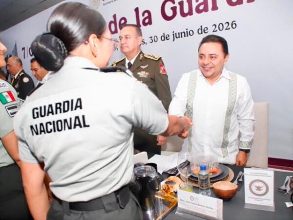 Juan Carlos Moreno Guillén asiste a la conmemoración del 7.º Aniversario de la Guardia Nacional en Chiapas
