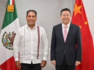 Eduardo Ramírez se reúne con el embajador Extraordinario y Plenipotenciario de China en México, Chen Daojiang