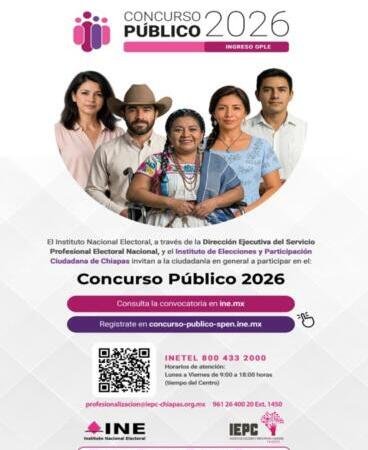 Convoca IEPC a participar en el Concurso Público 2026 para integrar el Servicio Profesional Electoral Nacional del sistema OPLE