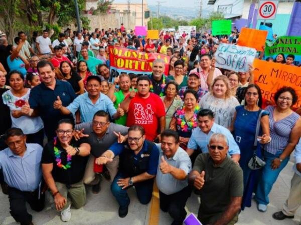 Angel Torres inaugura pavimentación en la zona de Yukis y fortalece la conectividad de más de 11 colonias