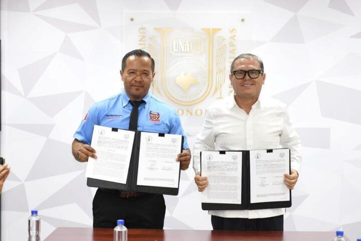 Suscribe UNACH convenios de colaboración con la Secretaría de Salud y el Instituto de Bomberos del Estado de Chiapas