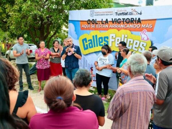 Más Calles Felices en Tuxtla; arranca obra en La Victoria