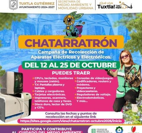 Súmate al Chatarratrón y hagamos equipo por Tuxtla: Ayuntamiento