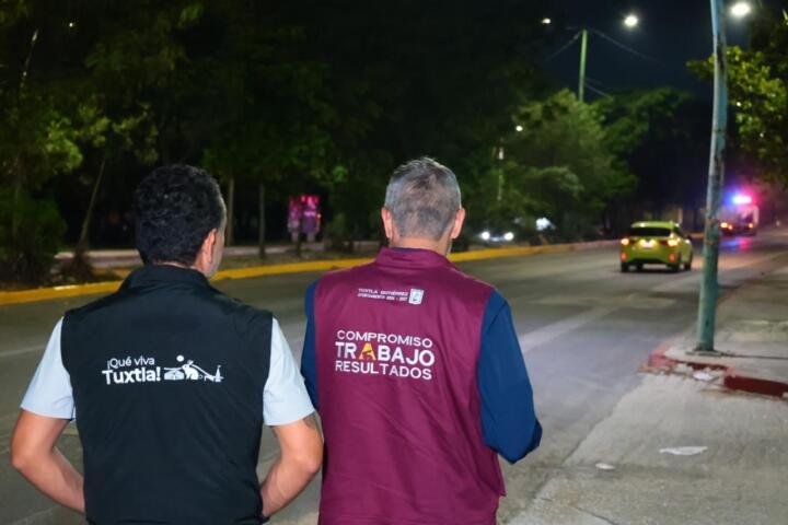 Avanza Chuleando y Bacheando Tuxtla con brigadas nocturnas