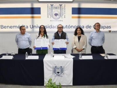 Suscribe UNACH convenios de colaboración tripartitas con Ayuntamientos y el COBACH